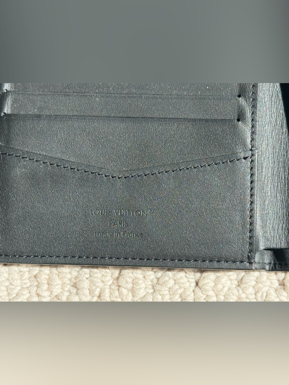 Louis Vuitton Men’s Black Damier Graphite Slender Wallet - Picture 6 of 11
